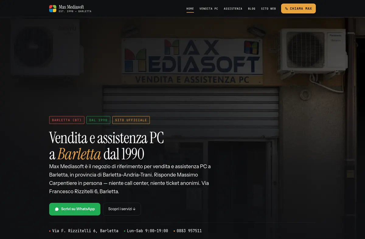 The Max Mediasoft website