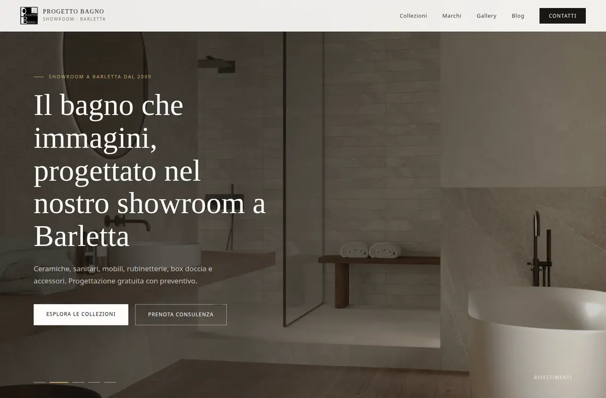 The Stella Progetto Bagno website